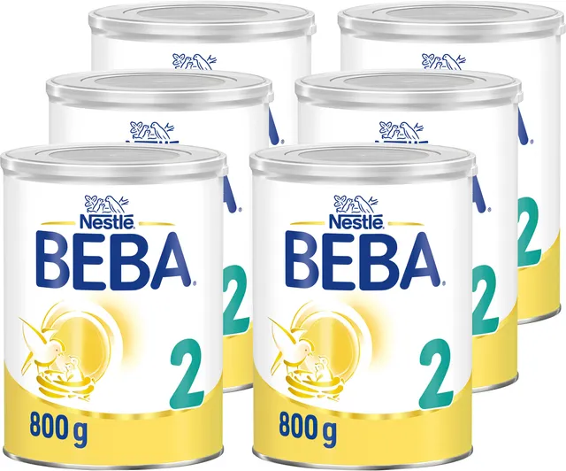 beba-2-folgemilch-ab-6-monat-hmo-dha-800g-6er-pack image 1