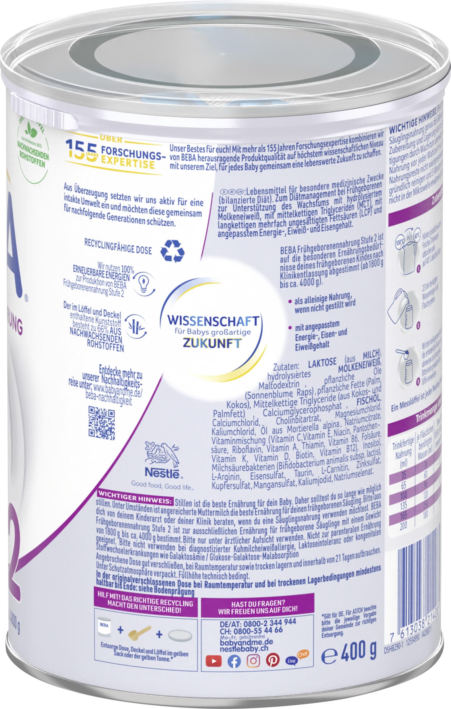beba-fr-hgeborenennahrung-stufe-2-milchpulver-400g image 3
