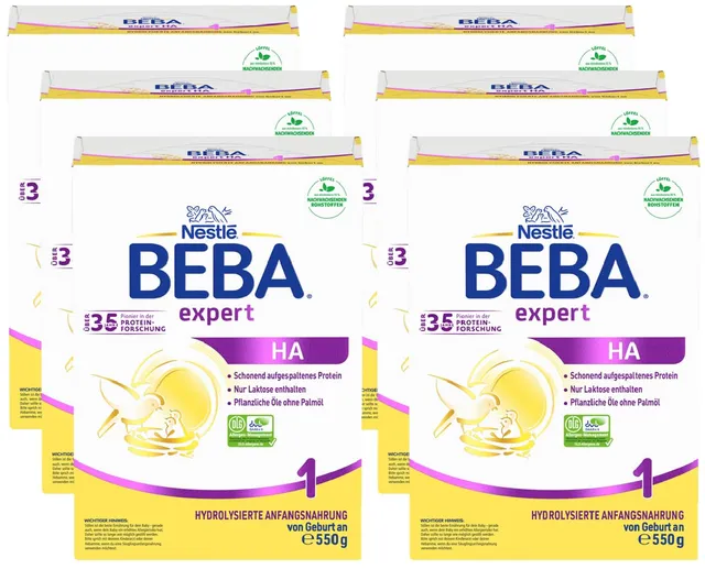 beba-expert-ha-1-anfangsmilch-6x550g-von-geburt-an-ohne-palm-l image 1