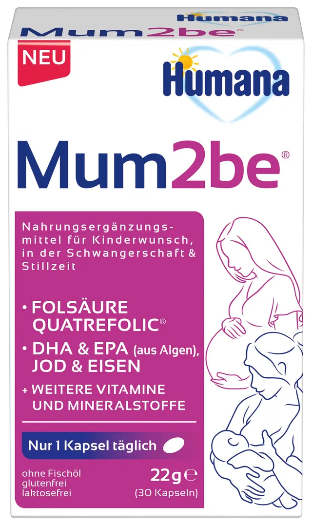 humana-mum2be-schwangerschafts-vitamine-dha-30-kapseln image 1