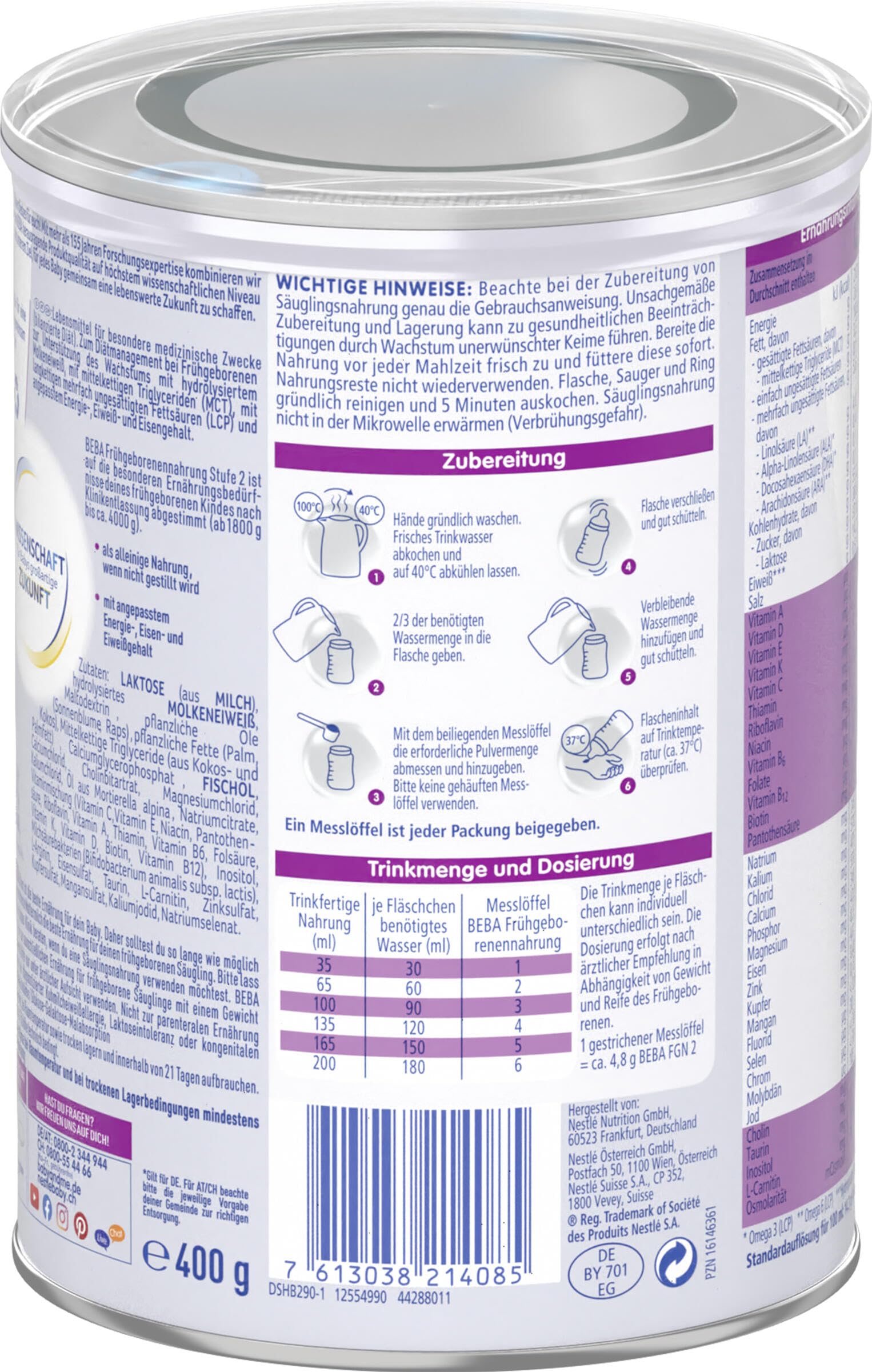 beba-fr-hgeborenennahrung-stufe-2-milchpulver-400g image 4