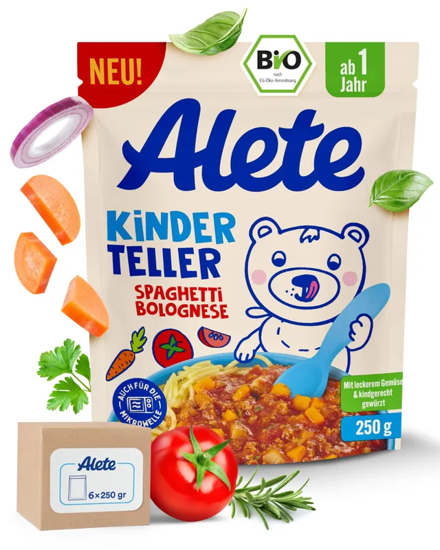 alete-kinderteller-spaghetti-bolognese-bio-6x250g-ab-1-jahr image 1