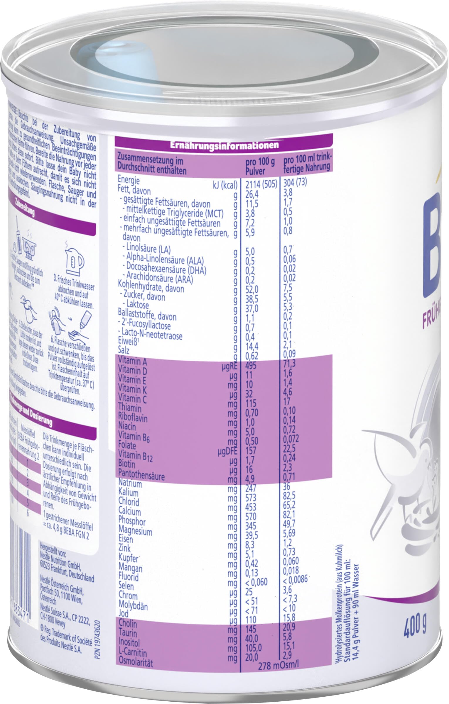 beba-fr-hgeborenennahrung-stufe-2-pulver-400g-nach-klinik image 2