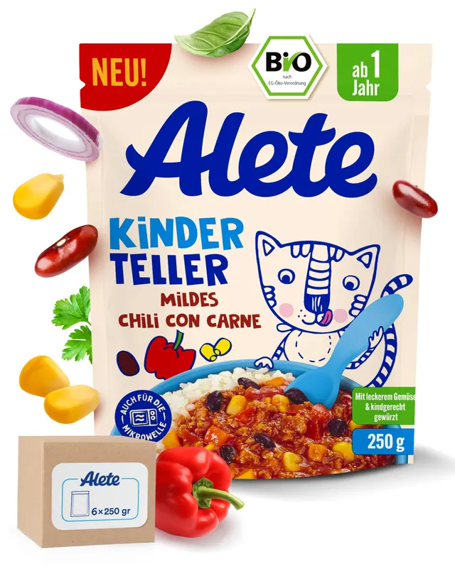 alete-kinderteller-chili-con-carne-kindermen-bio-6x250g image 1