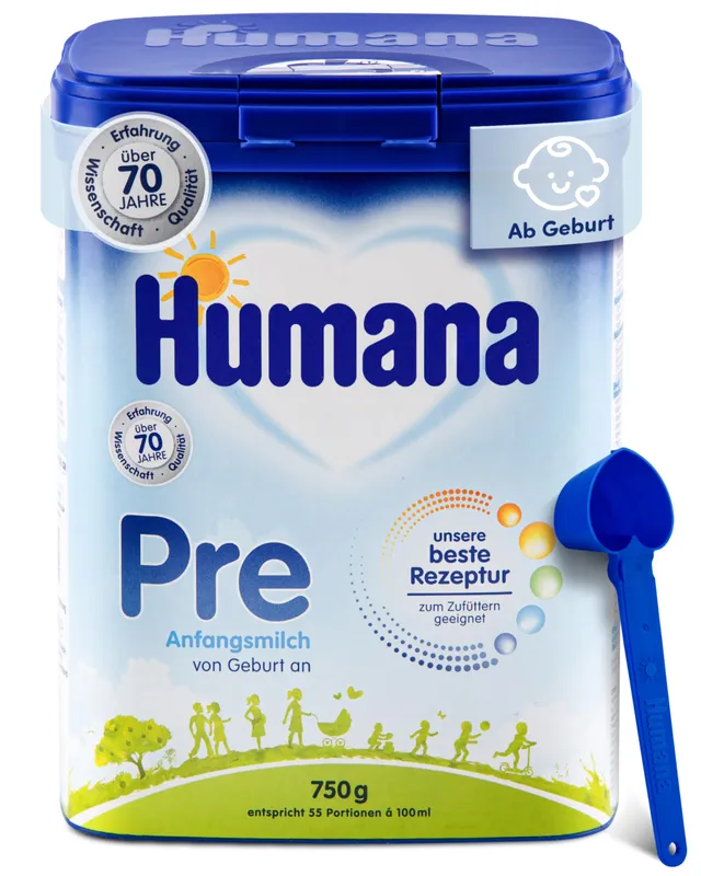 humana-anfangsmilch-pre-babymilch-von-geburt-an-4x750g image 1