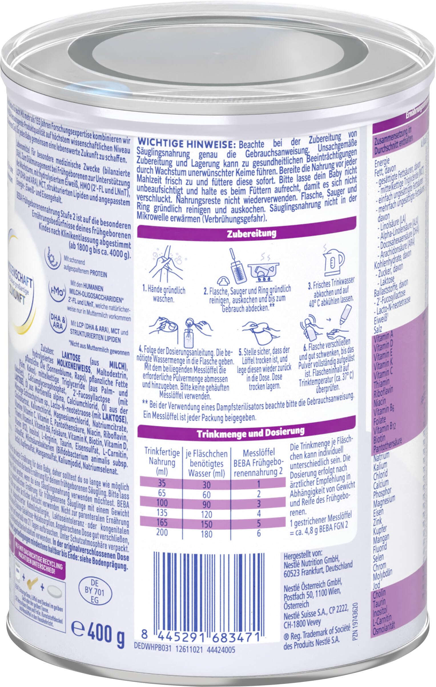 beba-fr-hgeborenennahrung-stufe-2-pulver-400g-nach-klinik image 4