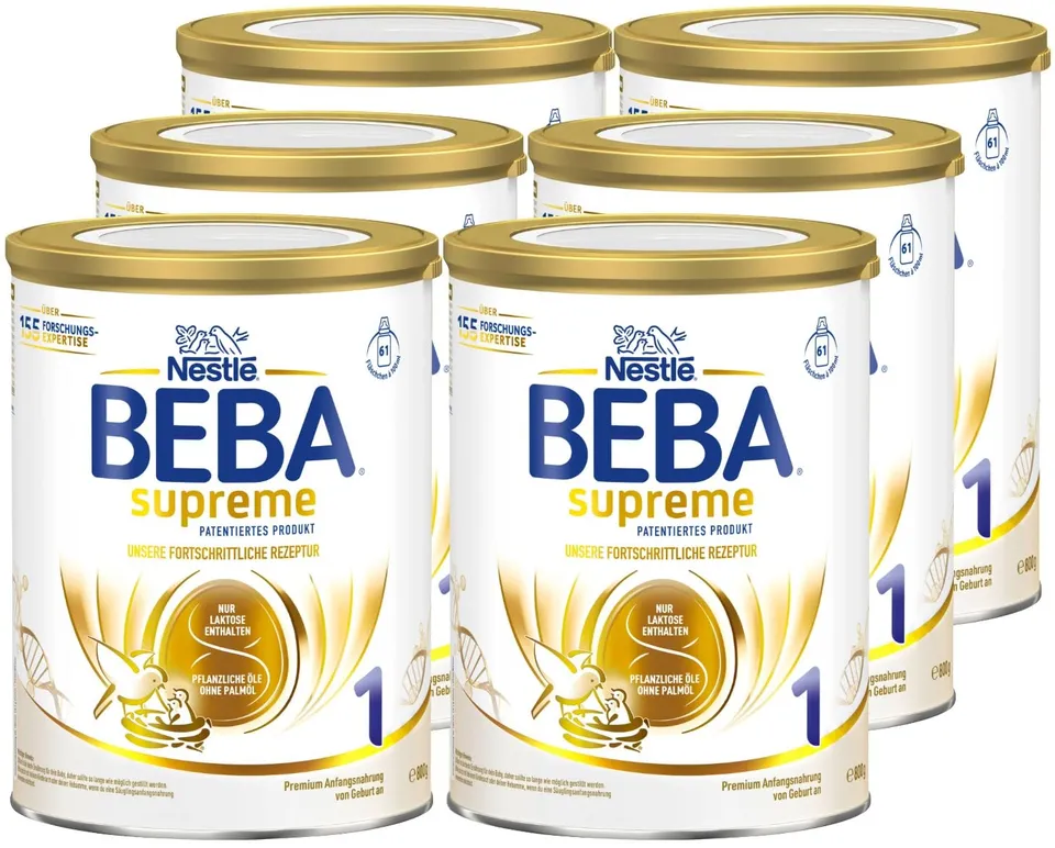 beba-supreme-1-anfangsmilch-6x800g-ohne-palm-l-nur-laktose image 1