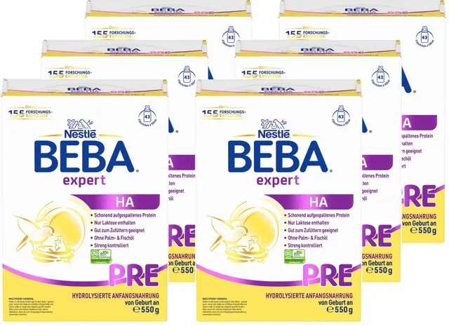 beba-expert-ha-pre-anfangsmilch-6x550g-hydrolysiert image 1