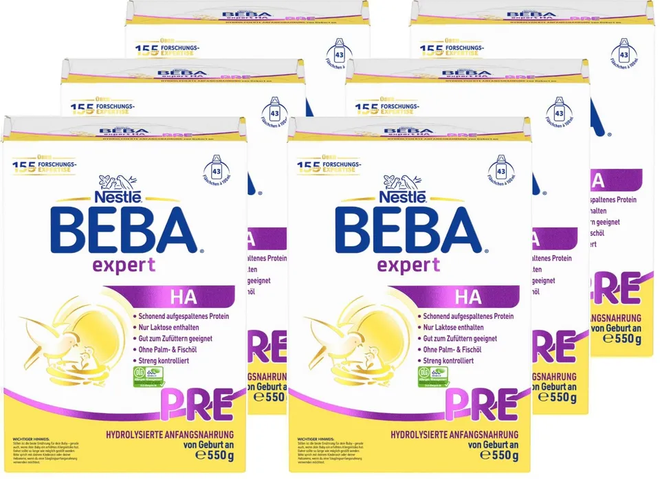 beba-expert-ha-pre-anfangsmilch-6x550g-hydrolysiert image 1