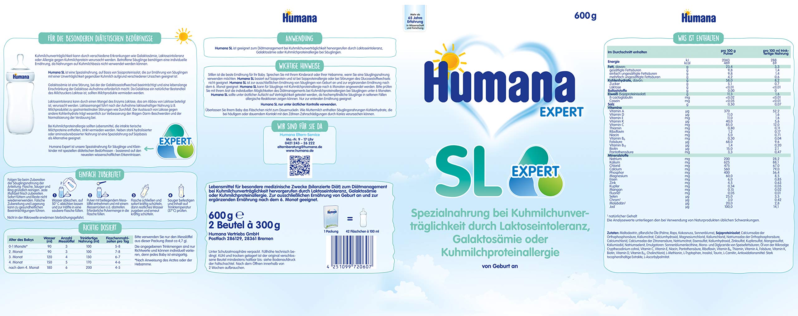 humana-sl-expert-spezialnahrung-600-g-soja image 3