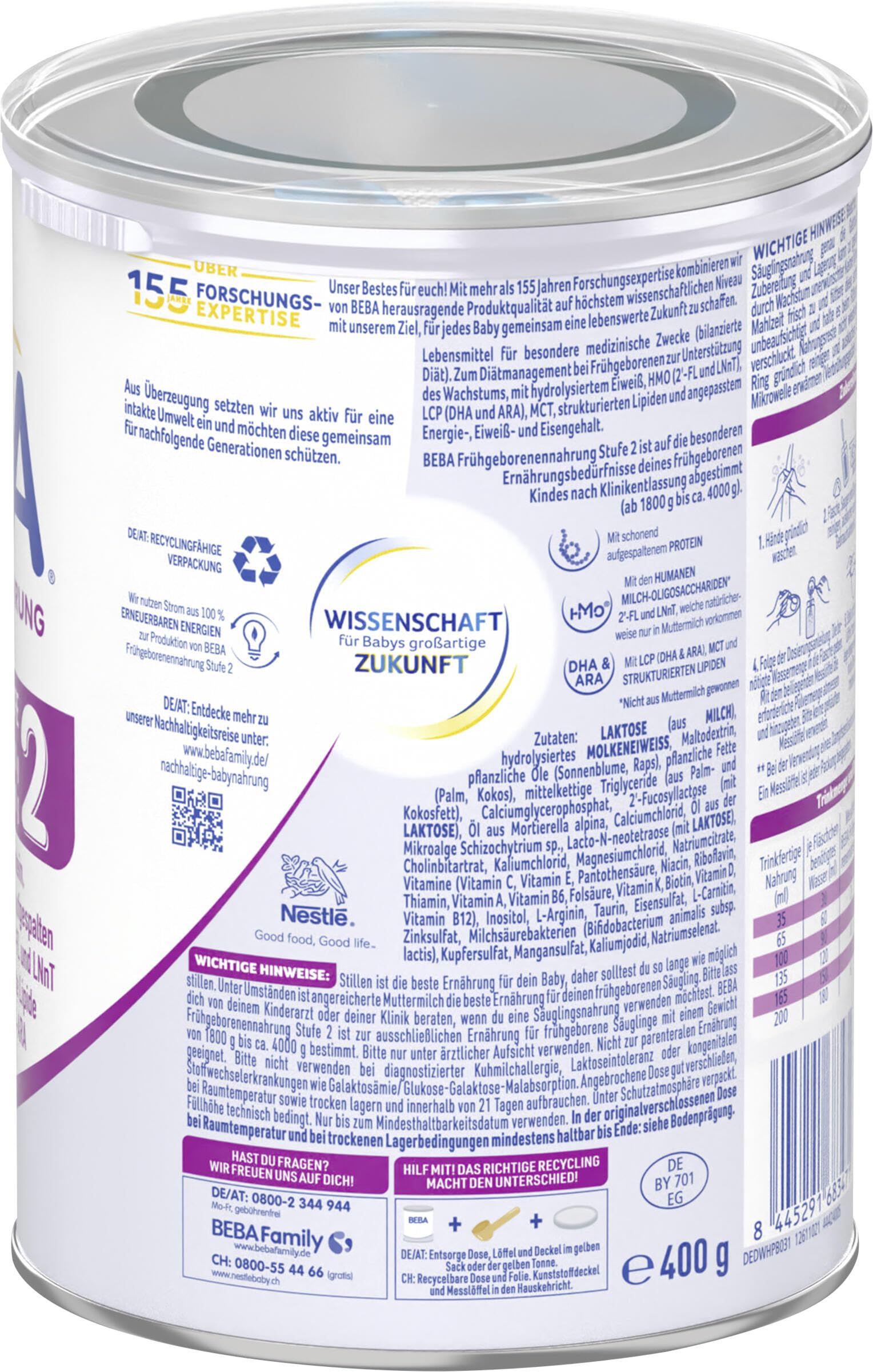 beba-fr-hgeborenennahrung-stufe-2-pulver-400g-nach-klinik image 3