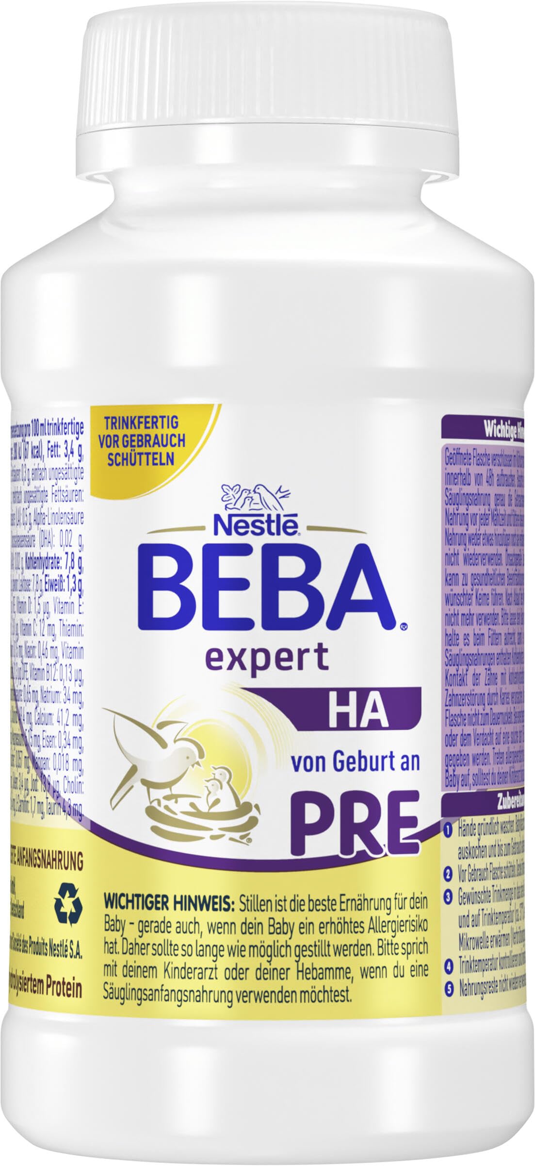 beba-expert-ha-pre-trinkfertig-6x200ml-von-geburt-an image 2