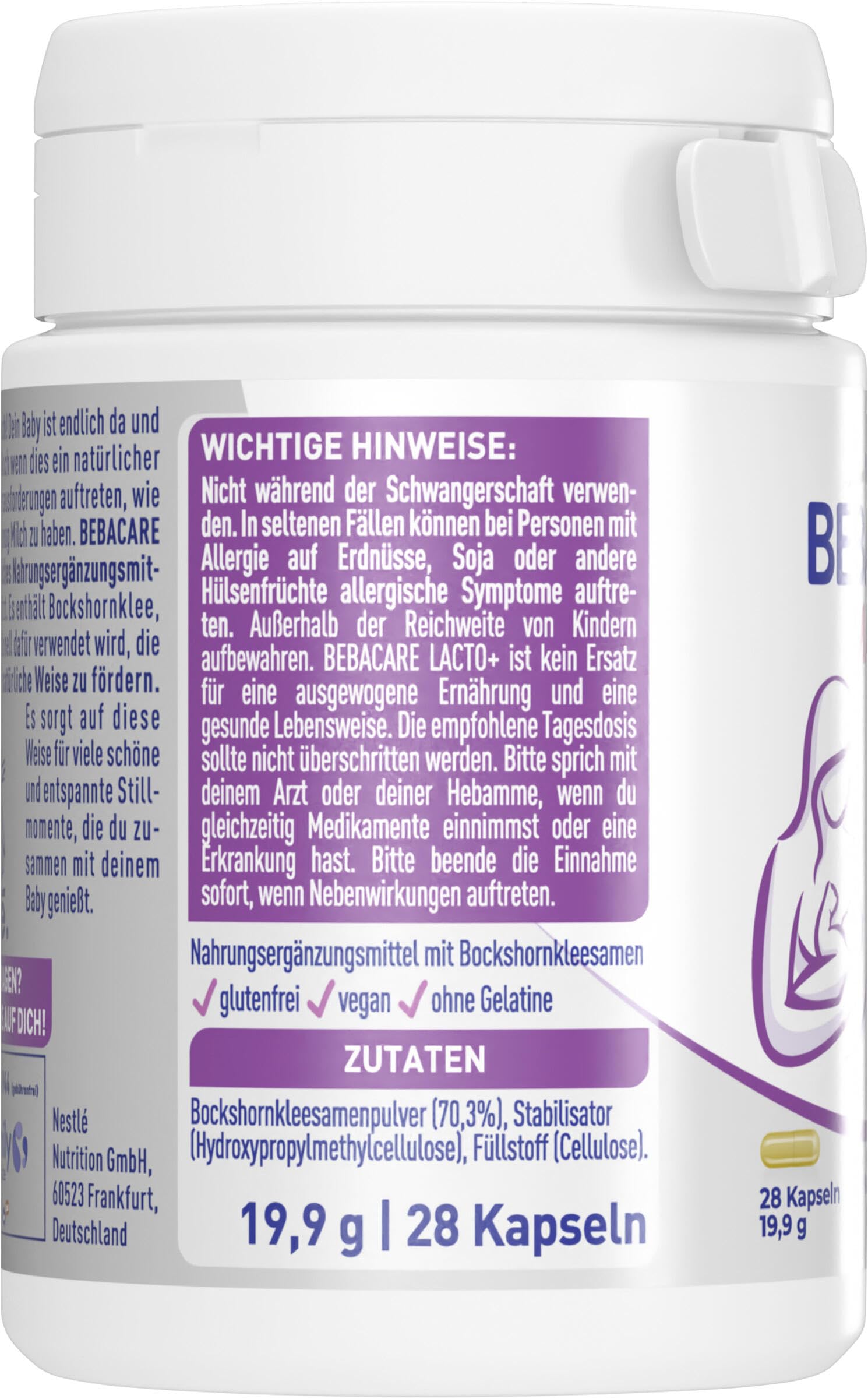 bebacare-lacto-bockshornklee-kapseln-28-stk-stillzeit image 3