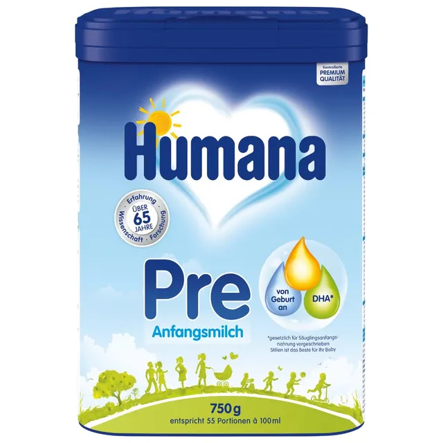 humana-anfangsmilch-pre-von-geburt-an-dha-750g image 1